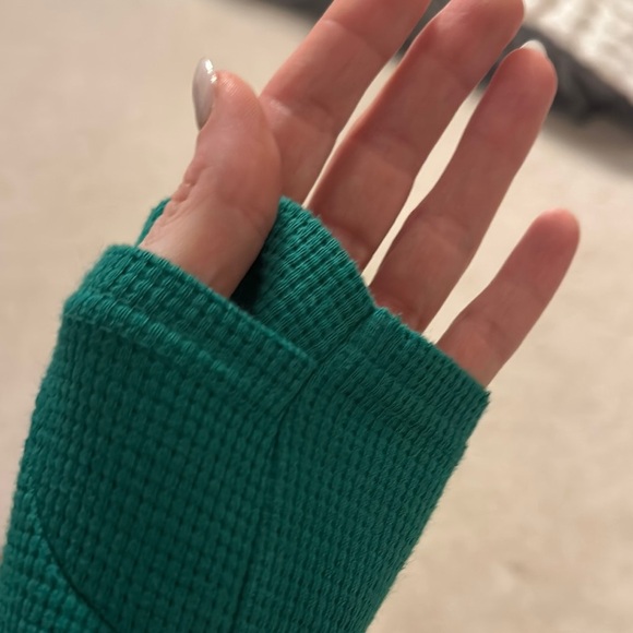 Michelle Mae Green Fitted Polo Sweatshirt - Picture 3 of 7